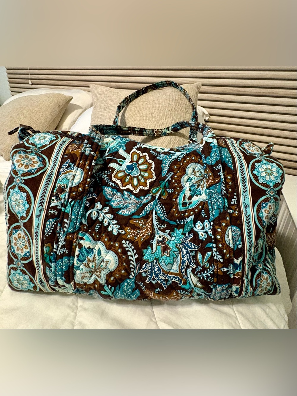 Vintage Vera Bradley Java blue Duffle Bag-Small